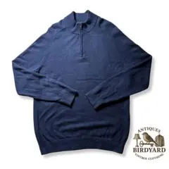 GAP ハーフジップ コットンナイロンセーター Lサイズ ネイビー