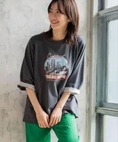 ニコアンド　スーベニア　ワイドTシャツ
