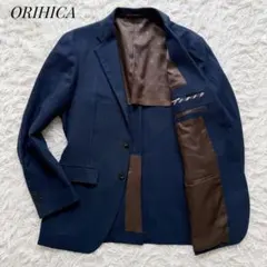 ORIHICA オリヒカ テーラードジャケット ウィンドウペン ネイビー L
