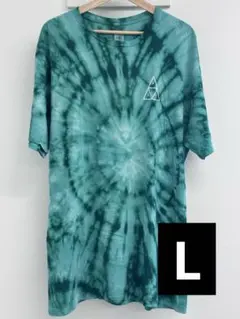 HUF タイダイ　Tシャツ　ロゴ　L 緑　グリーン