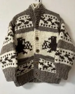 カウチンニット　カーディガン　カナダ購入