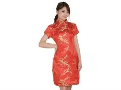 コスプレ チャイナドレス ミニワンピース S-M