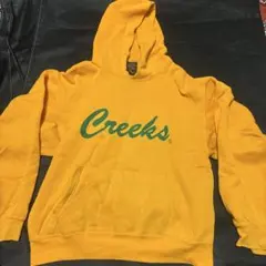 Creeks フード付きパーカー イエロー、メンズS、ボロ、90年代アメリカ製