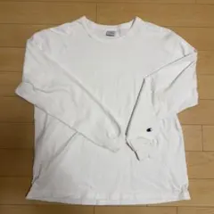 Champion T1011 ホワイト 長袖カットソー L