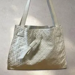 ゲラルディーニ 巾着 レザー トートバッグ ロゴ型押し ショルダーバッグ2way