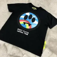 BARROW ブラック Tシャツ RIGHT PLACE, WRONG TIME