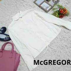 ♥McGREGOR♥シャツ/ブラウス(M)ホワイト/刺繍/ギャザーのサムネイル