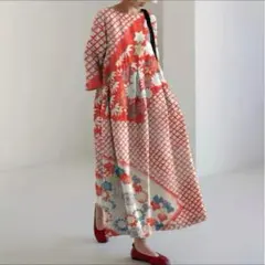 半袖ロングワンピース