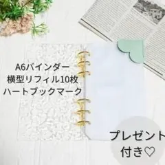 特典付き❤️A6 アクリルバインダー リフィル10枚 ハートブックマーク 貯金