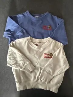 リトルウィークエンド　子供用トレーナー 2点セット 青 白