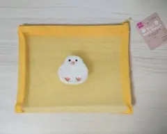 フラットメッシュポーチ　文鳥　ダイソーのサムネイル