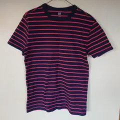 GAP ネイビー/レッドストライプ Tシャツ