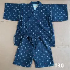 甚平 130cm 錨柄 ネイビー