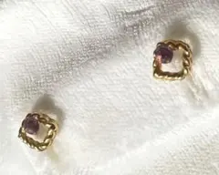 アメジストデザインピアス