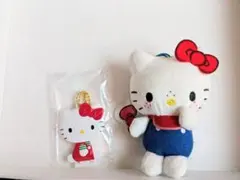 ハローキティ ぬいぐるみマスコット＆ミラー付きチャーム 2点セット