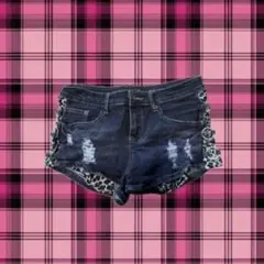 Y2K レオパード柄ショートパンツ