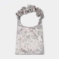 【美品】GU ジーユー　ベロアフリルハンドバッグ