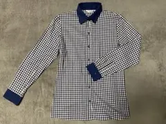 ORIHICA 形態安定チェック柄長袖シャツ