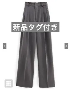 タックセンタープレスストレートワイドパンツai36 グレー
