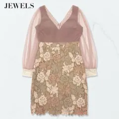 JEWELS ジュエルズ フラワーレース キャバドレス ピンク