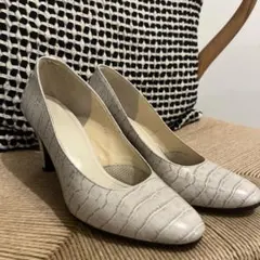 サクセスウォーク　パンプス　グレー ハイヒール 7cm