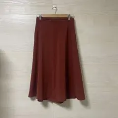 Reflect★大人シックなテラコッタカラー ソフトフレアスカート 美ライン