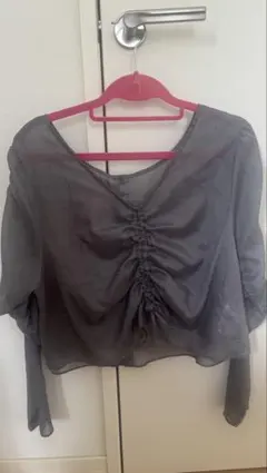 JEANASIS グレー ボタン付きシャツ Fサイズ