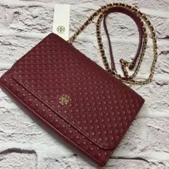未使用級✨トリーバーチ ダイヤキルティング レザー チェーンショルダーバッグ