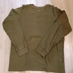 ソフトタッチクルーネックTシャツ　L　オリーブ