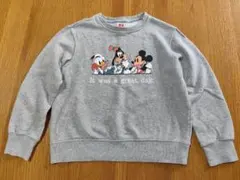 【美品】ユニクロ ミッキー トレーナー グレー 130