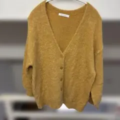 archives Vネック 長袖カーディガン イエロー