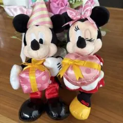 2023 バースデー ぬいぐるみバッジ ミッキー ミニー