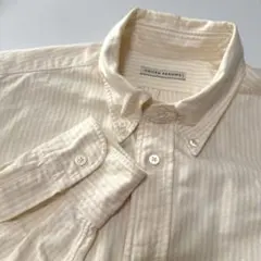 UNITED ARROWS コットン ストライプ長袖シャツ