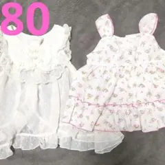 可愛いフリルと花柄のシアーワンピース2点セット