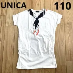 美品　UNICA Tシャツワンピ　半袖　110 ユニカ　チュニックのサムネイル