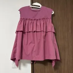 パープル ノースリーブ トップス サイズF