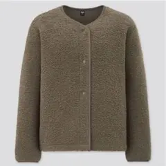 ユニクロ ボアフリースクルーネックカーディガン Mサイズ