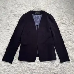 グリーンレーベルリラクシング　パウドレ　ノーカラージャケット　テーパードパンツ