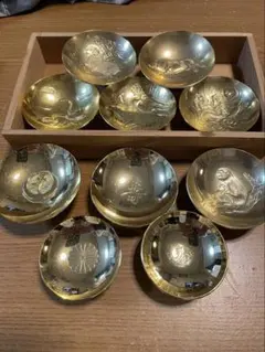 七福神 盃 8客セット 金杯 縁起物 - メルカリ