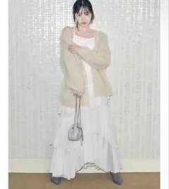 SNIDEL スナイデル コットンシフォンティアードスカート