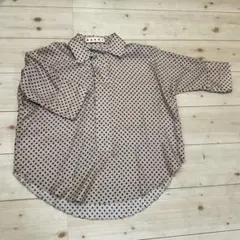 マルニ　ドット柄 シフォンシャツ Mサイズ ベージュ系のサムネイル