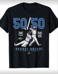 Shohei Ohtani 50/50 Tシャツ 黒