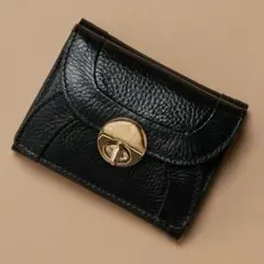 【美品】HASHIBAMI ニューラウンドフォルム ミニウォレット　黒