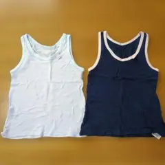 タンクトップ2枚セット サイズ110 水色・紺色