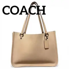 【良品】COACH タイラー キャリーオール 2way バッグ ピンク ベージュ