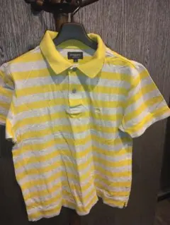 BURBERRY GOLF ポロシャツ L　グレー　黄色　ストラップのサムネイル