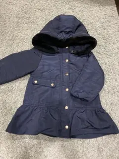 ネイビー フリル付きコート 100cm~