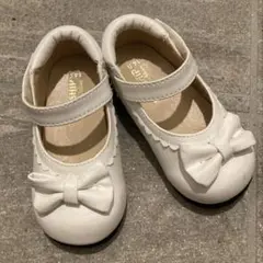 ホワイト リボン付き フォーマルシューズ ベビー 14 結婚式