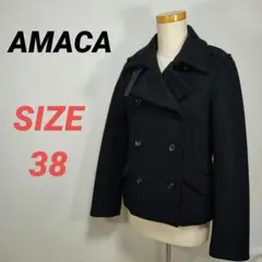 AMACA　アマカ　ピーコート　レディース　羊毛　サイズ38のサムネイル