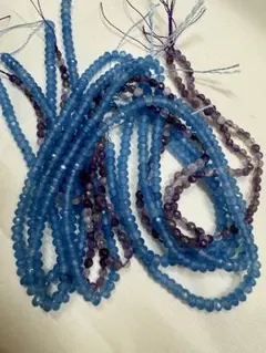 天然石 ラウンドビーズ 青 紫